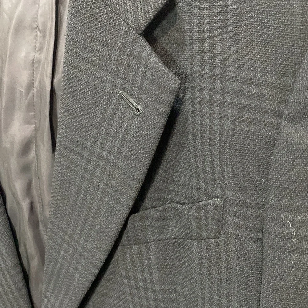 Armani Collezioni for Saks Fifth Avenue blazer‎ jacket plaid grey